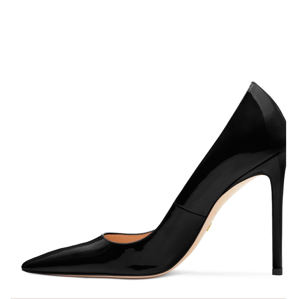 Stuart Weitzman Stuart 110 Pump in Patent Black, Size: 8.5 - Picture 2 of 13